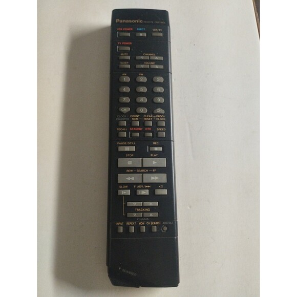 OEM PANASONIC VSQS0733 VCR Remote Control w/Scanner - Tested/Works - Picture 1 of 3